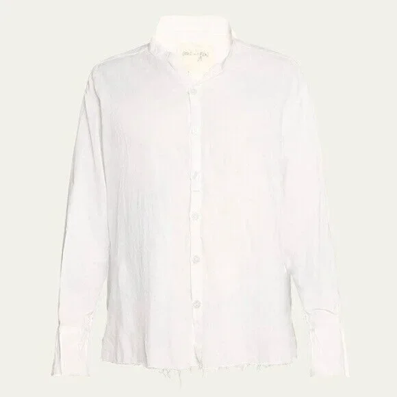 Greg Lauren Classic White Linen The Studio Shirt Sz 6 - Picture 2 of 10